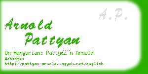 arnold pattyan business card